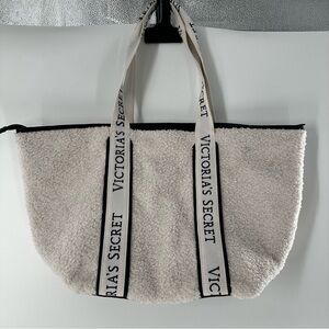 Sherpa Victoria's Secret Cream Tote Bag NWOT
